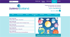 Desktop Screenshot of dyslexiascotland.org.uk
